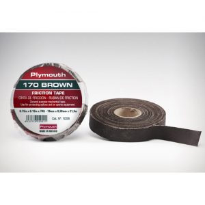 TAPE 170 BROWN FRICTION .75 IN X 70 FT CELLOPHANE WRAP WITH LABEL