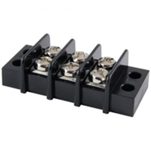 Terminal Block Barrier Dual Row 3 Pole 9.50mm Pitch 300V 20A Panel Mount 22-14awg Wire Range