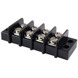 Terminal Block Barrier Dual Row 4 Pole 9.50mm Pitch 300V 20A Panel Mount 22-14awg Wire Range