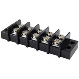Terminal Block Barrier Dual Row 5 Pole 9.50mm Pitch 300V 20A Panel Mount 22-14awg Wire Range