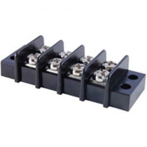 Terminal Block Barrier Dual Row 8 Pole 9.50mm Pitch 300V 20A Panel Mount 22-14awg Wire Range