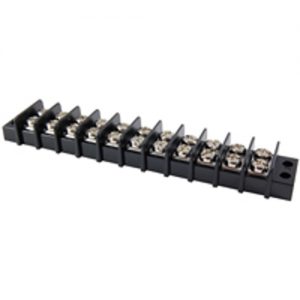 Terminal Block Barrier Dual Row 11 Pole 9.50mm Pitch 300V 20A Panel Mount 22-14awg Wire Range