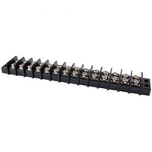 Terminal Block Barrier Dual Row 14 Pole 9.50mm Pitch 300V 20A Panel Mount 22-14awg Wire Range
