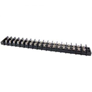 Terminal Block Barrier Dual Row 18 Pole 9.50mm Pitch 300V 20A Panel Mount 22-14awg Wire Range