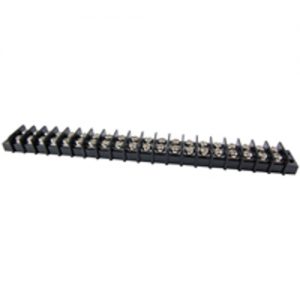 Terminal Block Barrier Dual Row 20 Pole 9.50mm Pitch 300V 20A Panel Mount 22-14awg Wire Range