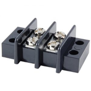 Terminal Block Barrier Dual Row 2 Pole 11.00mm Pitch 300V 25A Panel Mount 22-12awg Wire Range