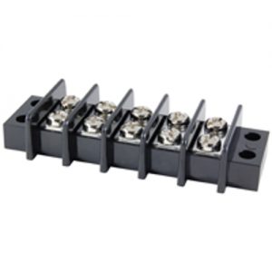 Terminal Block Barrier Dual Row 5 Pole 11.00mm Pitch 300V 25A Panel Mount 22-12awg Wire Range