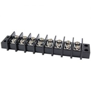 Terminal Block Barrier Dual Row 8 Pole 11.00mm Pitch 300V 25A Panel Mount 22-12awg Wire Range