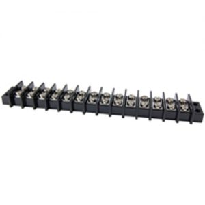 Terminal Block Barrier Dual Row 14 Pole 11.00mm Pitch 300V 25A Panel Mount 22-12awg Wire Range