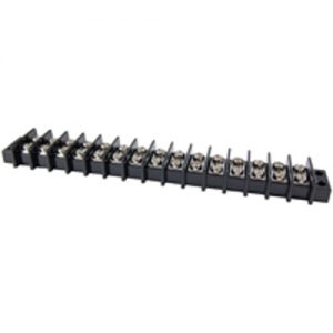 Terminal Block Barrier Dual Row 15 Pole 11.00mm Pitch 300V 25A Panel Mount 22-12awg Wire Range