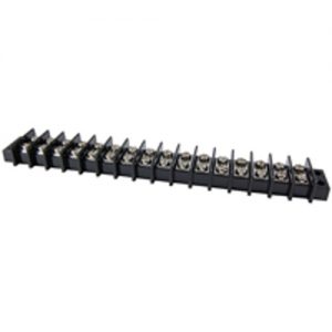 Terminal Block Barrier Dual Row 16 Pole 11.00mm Pitch 300V 25A Panel Mount 22-12awg Wire Range