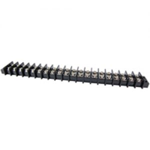 Terminal Block Barrier Dual Row 20 Pole 11.00mm Pitch 300V 25A Panel Mount 22-12awg Wire Range