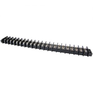 Terminal Block Barrier Dual Row 22 Pole 11.00mm Pitch 300V 25A Panel Mount 22-12awg Wire Range