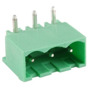 Terminal Block Eurostyle 3 Pole 5.00mm Pitch 300V 15A Socket Horizontal PC Mount Terminals