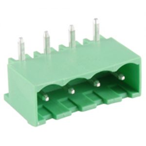 Terminal Block Eurostyle 4 Pole 5.00mm Pitch 300V 15A Socket Horizontal PC Mount Terminals
