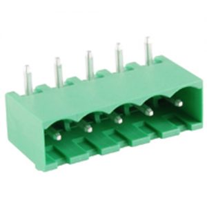 Terminal Block Eurostyle 5 Pole 5.00mm Pitch 300V 15A Socket Horizontal PC Mount Terminals