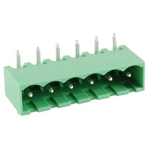 Terminal Block Eurostyle 6 Pole 5.00mm Pitch 300V 15A Socket Horizontal PC Mount Terminals