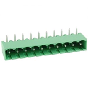 Terminal Block Eurostyle 10 Pole 5.00mm Pitch 300V 15A Socket Horizontal PC Mount Terminals