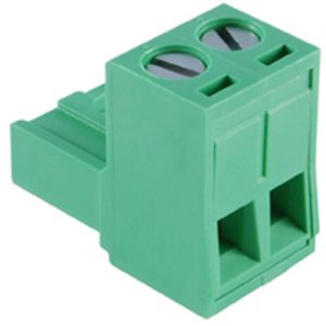 Terminal Block Eurostyle 2 Pole 5.08mm Pitch 300V 15A Plug Horizontal 30-12awg Wire Range
