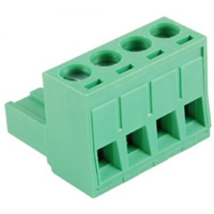 Terminal Block Eurostyle 4 Pole 5.08mm Pitch 300V 15A Plug Horizontal 30-12awg Wire Range