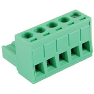 Terminal Block Eurostyle 5 Pole 5.08mm Pitch 300V 15A Plug Horizontal 30-12awg Wire Range