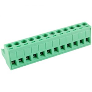 Terminal Block Eurostyle 12 Pole 5.08mm Pitch 300V 15A Plug Horizontal 30-12awg Wire Range