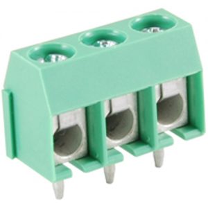 Terminal Block Eurostyle 3 Pole 5.00mm Pitch 300V 16A PC Mount Terminals 24-14awg Wire Range