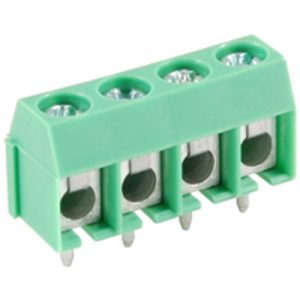 Terminal Block Eurostyle 4 Pole 5.00mm Pitch 300V 16A PC Mount Terminals 24-14awg Wire Range