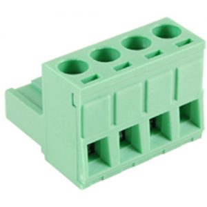 Terminal Block Eurostyle 4 Pole 5.00mm Pitch 300V 15A Plug 30-12awg Wire Range