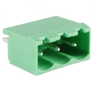 Terminal Block Eurostyle 3 Pole 5.00mm Pitch 300V 15A Socket Vertical PC Mount Terminals