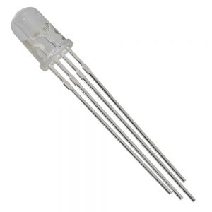 LED 5mm 4-pin RGB Common Cathode High Brightness Clear Lens 10per pack
