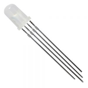 LED 5mm 4-pin RGB Common Anode Diffused Lens