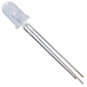 LED-Bi-color 5mm Red/Yellow Green 3-lead 200 mcd common cathode round head with flange diffused