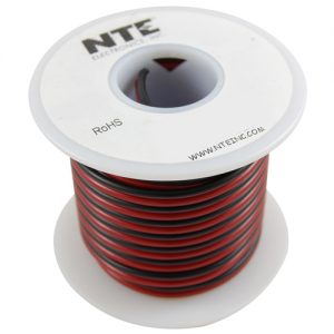 Wire-bonded Parallel Black/Red Speaker Wire 14 Gauge Stranded 500ft Spool