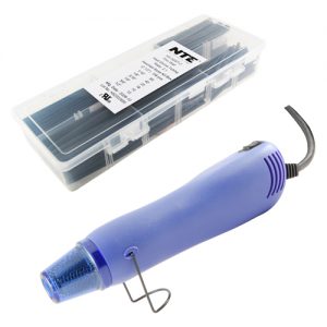 Contains 1 PC HG-300D 350W mini heat gun and 1 PC HS-ASST-2 heat shrink assortment thin wall black