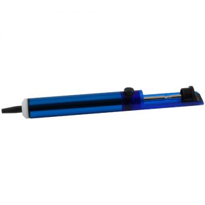 Desoldering Pump Mechanical ESD Compliant Blue 7.87inch Length Aluminum With Graphite And Teflon TiP