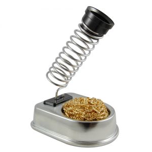Solder Iron Holder With Brass Mesh Wire Cleaning Ball And Heat Dissipative Coil