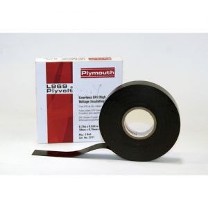 LINERLESS HIGH VOLTAGE RUBBER TAPE 1 IN X 30 FT 69KV 30 MIL 266 DEG. F L969 PLYVOLT BOX