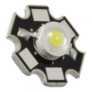 LED 3W High Power Cool White 6000k 230 lumen 20mm star base pcb water clear lens