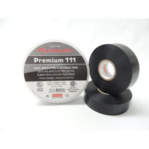 ALL-WEATHER VINYL ELECTRICAL TAPE 7MIL PREMIUM 111 1 IN X 66 FT 600V COLOR:BLACK 0-221 DEG F C/L