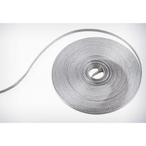 TINNED COPPER GROUND BRAID HIGH CURRENT 9 AWG 3/8 IN X 100 FT PLYSTRAP BOX