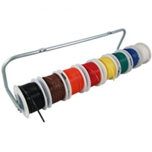 Pre-loaded Wire Dispenser Eight 25 Foot Spools 18awg Wall Mountable 300V Stranded Tinned Copper Pvc