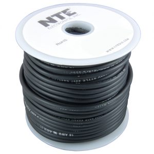 Test Lead Wire 5000V 18 Gauge Black Stranded Tinned Copper Epdm Rubber Insulation 100 Feet
