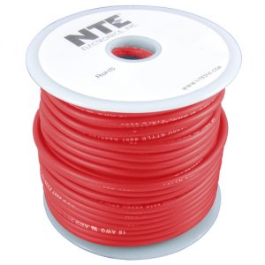 Test Lead Wire 5000V 18 Gauge Red Stranded Tinned Copper Epdm Rubber Insulation 100 Feet