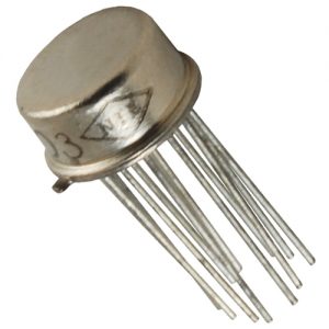 Integrated Circuit Dual High Frequency Differential Amplifier 12 Lead TO-5 metal can