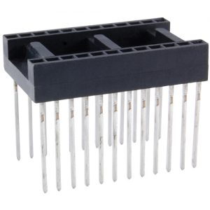 Socket For 24-pin DIP Package, Wire Wrap Leads