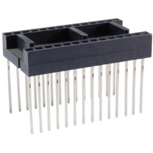 Socket For 28-pin DIP Package, Wire Wrap Leads
