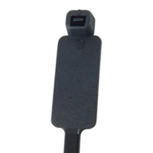 Cable Tie 50 Lb. Identification Type .500 In X 1 In Pad 7.8 In Length UV Black Nylon 100/bag        