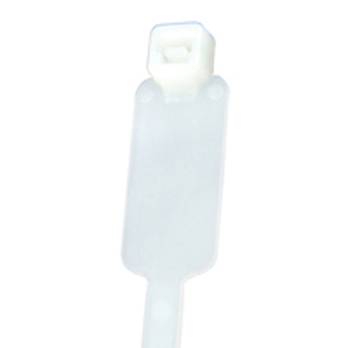 Cable Tie 50 Lb. Identification Type .500 X 1 Pad 14.1 In  length Natural Nylon 100/bag             
