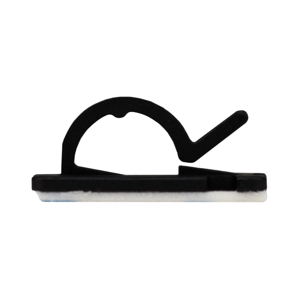 Wire Clip Self-adhesive Black 25mm x 25mm x 10.3mm Nylon66 50 pcs per bag                           